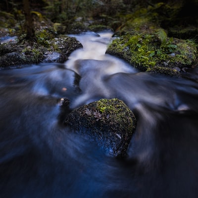 The waterfall time-lapse photography
